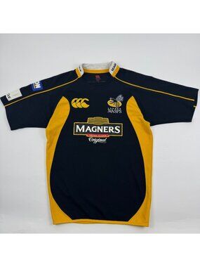 Canterbury London Wasps Rugby Jersey Mens M Medium Black Yellow Magners Shirt